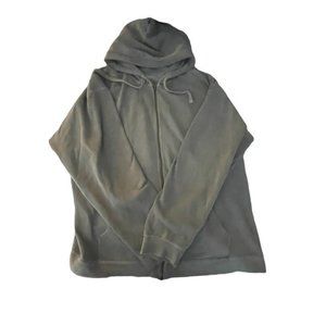 TEAL GREY ZIP HOODIE